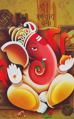 Poster Of Lord Ganesha - OnlinePrasad.com