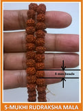 Stress Relief: 5 Mukhi Rudraksha Mala - OnlinePrasad.com