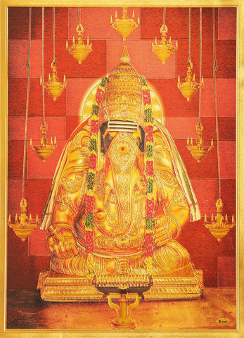 The Kanikapam Varsidhivinayaka Golden Poster - OnlinePrasad.com