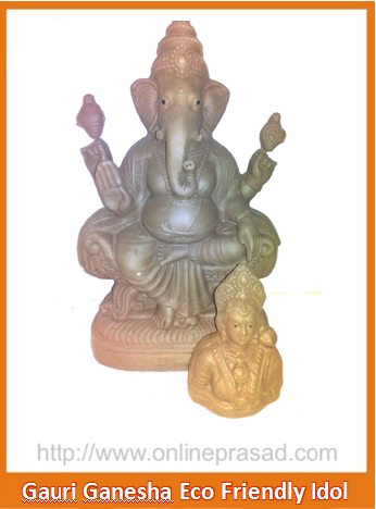 Gauri Ganesha - Eco Friendly Idol - OnlinePrasad.com