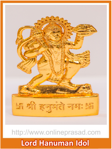Zevotion Lord Hanuman Gold Plated Idol - OnlinePrasad.com