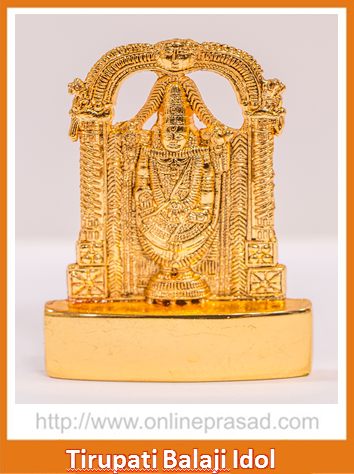 Zevotion Tirupati Balaji Gold Plated Idol - OnlinePrasad.com