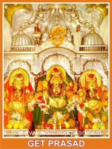 Mahalakshmi Prasad + Laxmi-Ganesh Silver Coin + Laxmi Ganesh Gold-plated Idol - OnlinePrasad.com