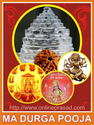 Sphatik Shree Yantra + 5 Mukhi Rudraksha + Ganesh Laxmi Idol + Laxmi poster - OnlinePrasad.com