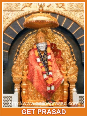 Sai Baba Prasad + Laxmi-Ganesh Silver Coin + Laxmi Ganesh Gold-plated Idol - OnlinePrasad.com