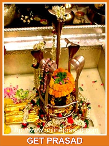 Kashi Vishwanath Prasad + Laxmi-Ganesh Silver Coin + Laxmi Ganesh Gold-plated Idol - OnlinePrasad.com