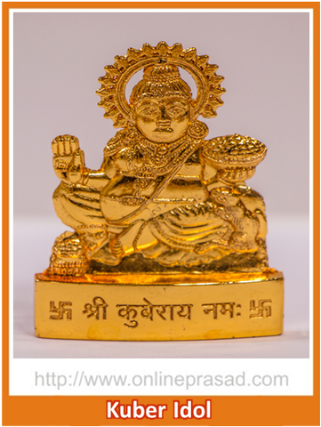 Zevotion Kuber Gold Plated Idol - OnlinePrasad.com