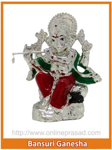 The Bansuri Ganesha Idol - OnlinePrasad.com