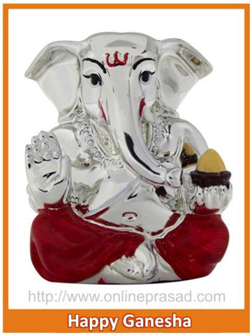 The Happy Ganesha Idol - OnlinePrasad.com