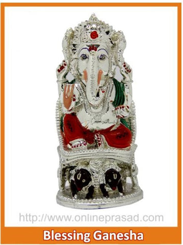 The Blessing Ganesha Idol - OnlinePrasad.com