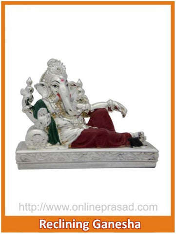 The Reclining Ganesha Idol - OnlinePrasad.com