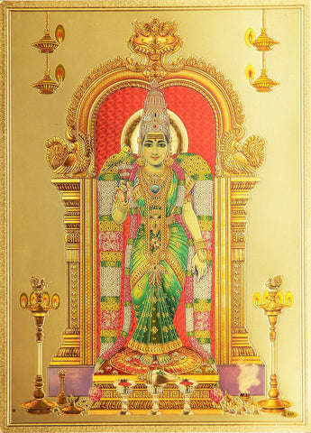 The Mennakshi Devi Golden Poster - OnlinePrasad.com