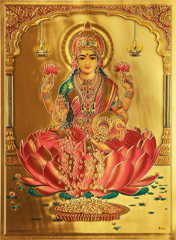 The Dhanna Laxmi Golden Poster - OnlinePrasad.com