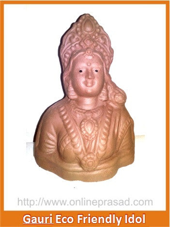 Ganesha and Gauri Eco Friendly Idol - OnlinePrasad.com