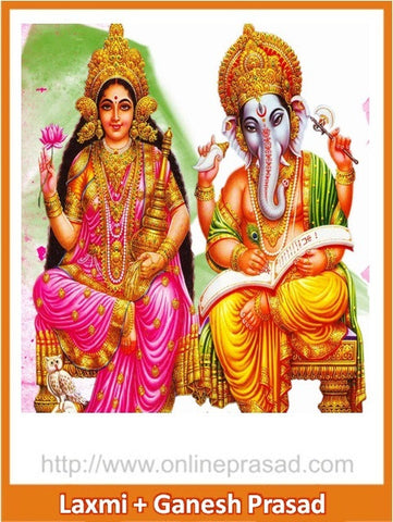 New Year Special - Ganesha Prasad + Laxmi Prasad + Kali Prasad + Idol + Poster - OnlinePrasad.com