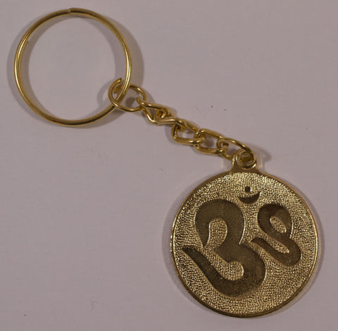 The Om In Gold Key Chain - OnlinePrasad.com