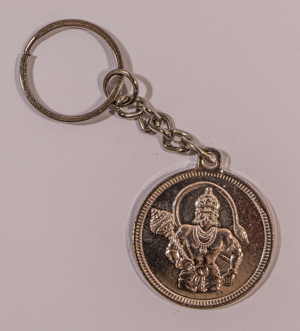 The Hanuman In Silver Key Chain - OnlinePrasad.com