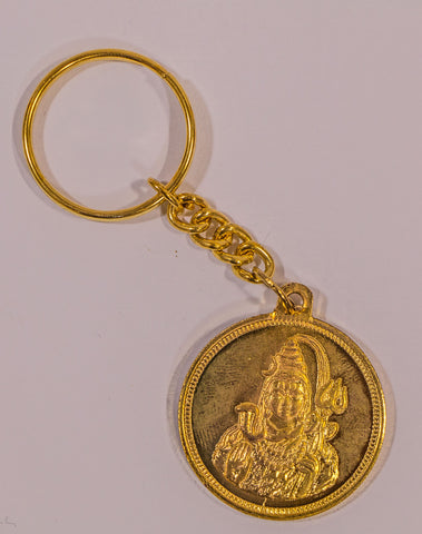The Shiva In Gold key Chain - OnlinePrasad.com