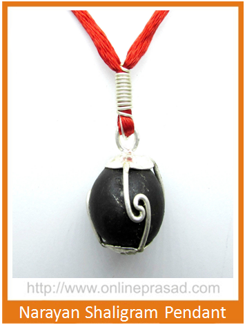 Narayan Shaligram Pendant - OnlinePrasad.com