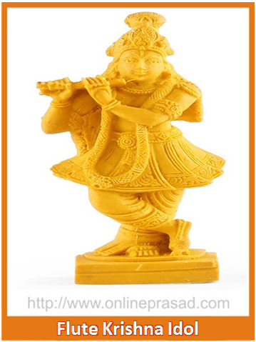 Flute Krishna Idol - OnlinePrasad.com