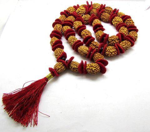 3 Mukhi Rudraksha Kantha / Agni Siddha Mala - 33 beads - OnlinePrasad.com