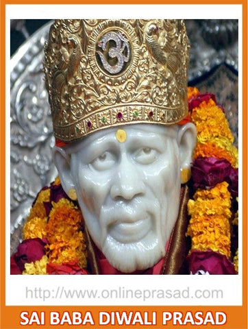 Diwali Special - Sai Baba Prasad + Idol + Poster - OnlinePrasad.com