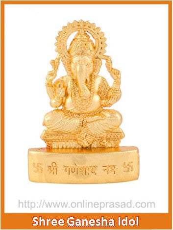 Zevotion Ganesha Gold Plated Idol - OnlinePrasad.com