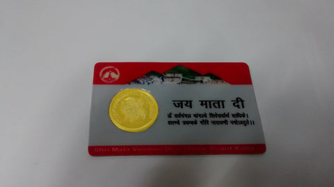 Gold Coin from Shri Mata Vaishno Devi Temple - OnlinePrasad.com